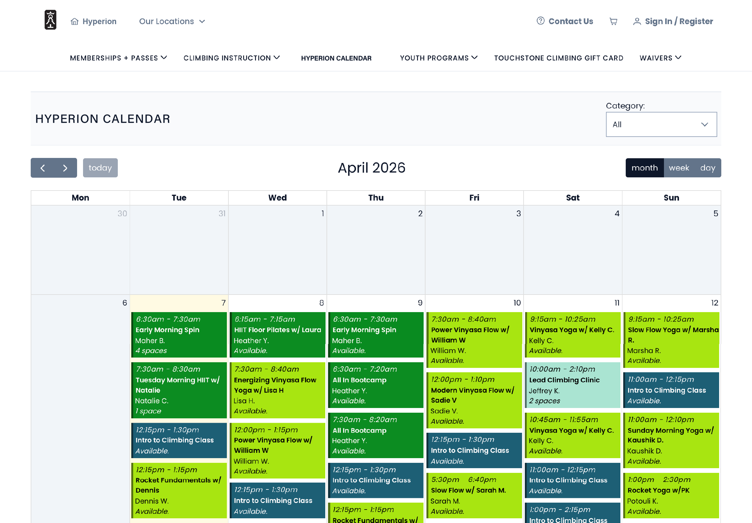 Hyperion Calendar