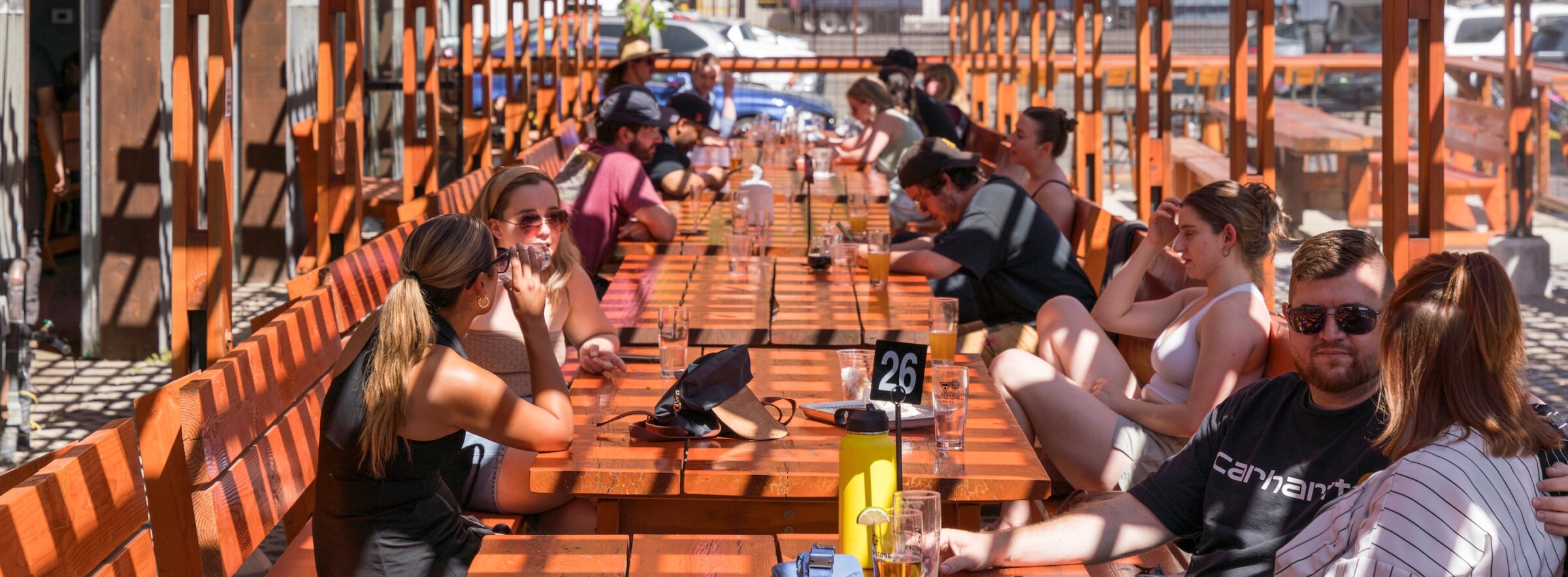 A full patio at Pintworks