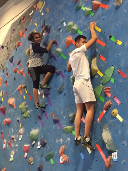 Kids rock climbing at Dogpatch Boulders