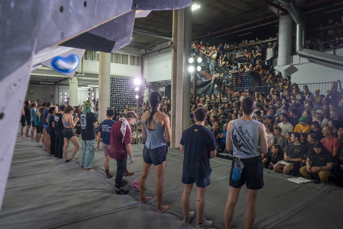 The FINALS competitors lined up at the start of finals