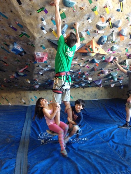 Kids Belay at Berkeley Ironworks