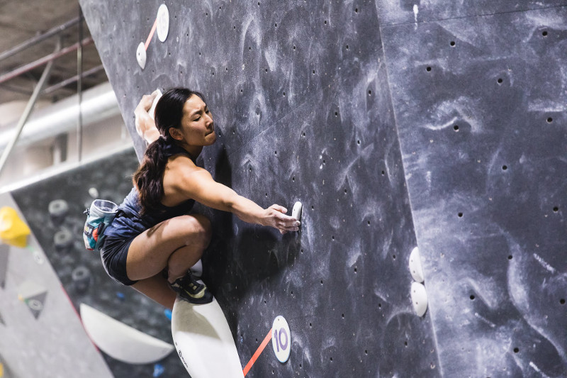 Jen Kim in Battle of the Bay Open Qualifiers 2018. Photo by Saki Cake