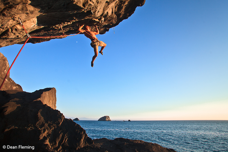 Austin Schuler climbing Doggy Style 5.13b