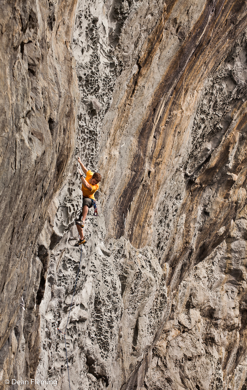 Dennis Baumstieger climbing Humboldt Current 5.10a