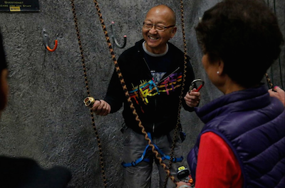 Learning to climb at Diablo Rock Gym