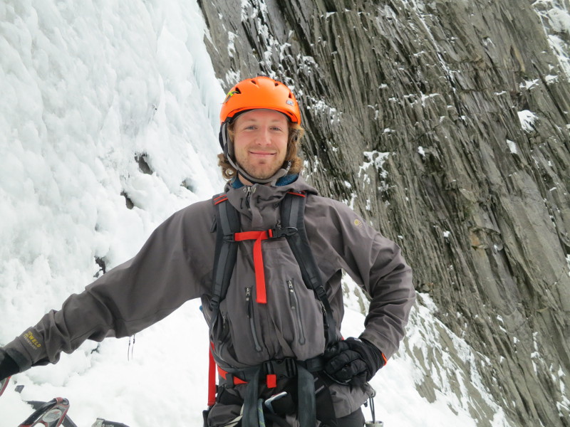Daniel at the base of Widow's Tears, photo by Mark Melvin