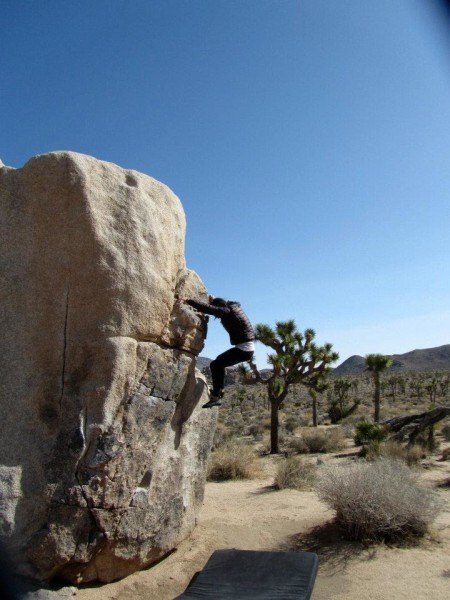 Me on an unknown climb, Hidden Valley Campground, Joshua Tree. Photo Credit: Chris Daulton